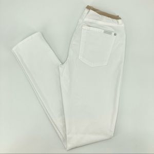 7FAM Full Panel White Skinny Ankle Maternity Jeans